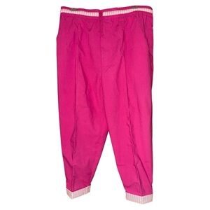 Justin Allen Vintage 90s Hot Pink Pull On Capris High Rise Drawstring Small‎